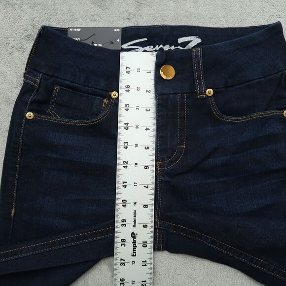 Seven7 Jeans Women's Size 4 Blue Mid-Rise Tummyless Skinny 29.5" Inseam NWT - Picture 6 of 16